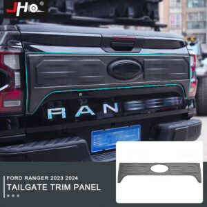 Ranger Tailgate Door Panel Decorate Carbon Grain Raptor Style Rear Gate Cover Trim for Ford Ranger 2022-2024 Exterior - Carbon