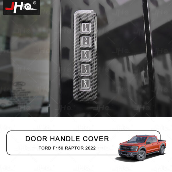 22-23 Ford F-150 Raptor ABS Carbon Lock Cover - Anti-Theft Decorative Cap