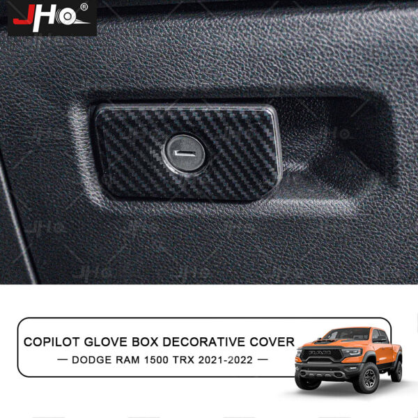 2022-2025 Dodge Ram TRX  ABS Carbon Glove Box Handle Cover  Passenger Side Interior Accessory   Direct Fit Replacement