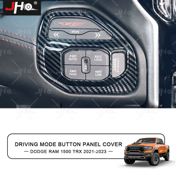 2022-2025 Dodge Ram TRX Drive Mode Button Frame - ABS Carbon  Style Interior Trim