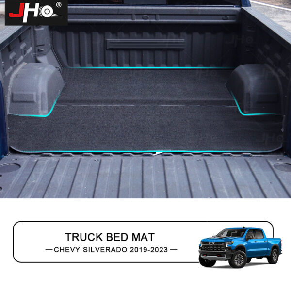 "Chevrolet Silverado Bed Mat (2019-2024) Spill-Proof  Scratch Guard Trunk Liner"