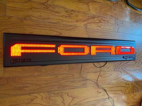 JHO Tailgate Panel Decorate With LED light Fit For Ford F-150 Raptor 2015-2020 Accessories