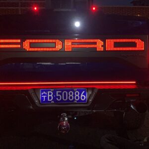 JHO Tailgate Panel Decorate With LED light Fit For Ford F-150 Raptor 2021-2025 Accessories