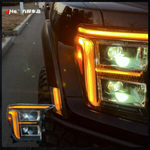 JHO Head Lamp Lighting Fit For 2022-2023 Ford F-150 Raptor For Conversion To 2024 New Raptor R
