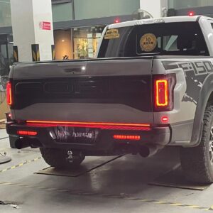 Car Tailgate LED Strip Light Flexible Streamer Turning Signal Lights 150cm For 2017-2025 F-150 Raptor