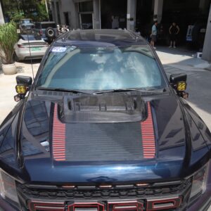 Carbon Fiber Hood Scoop Trim Cover for 2022-2023 Ford F-150 Raptor