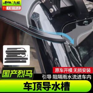 Fit For 2020-2025 Ford Bronco Roof Water Guide Channel Rainwater Diversion Strip （6pcs）