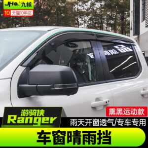 Fit For 2023-2024 Ford Ranger Smoked Sport Style Window Visors