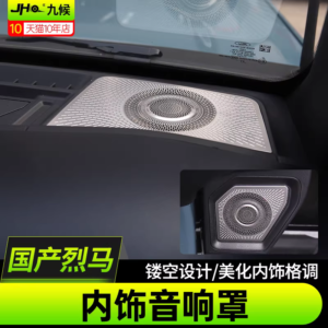 Fit For 2021-2023 Ford Bronco Interior Speaker Grille Covers - Perforated Design, Stainless Steel, Interior Upgrade